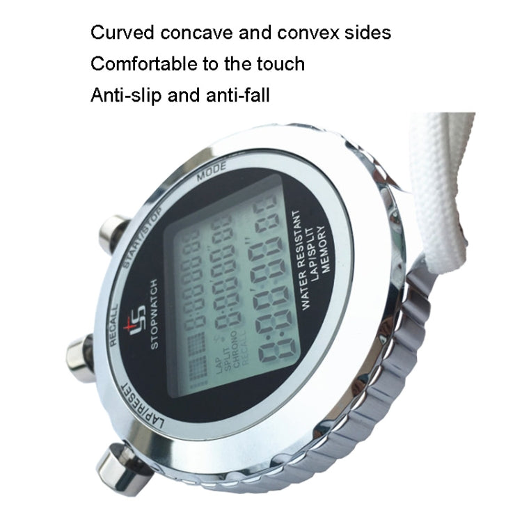 YS Metal Stopwatch 3 Rows Display Running Training Electronic Timers, Style: YS-5100 100 Memories - Pedometer by PMC TechLife | Online Shopping South Africa | PMC TechLife