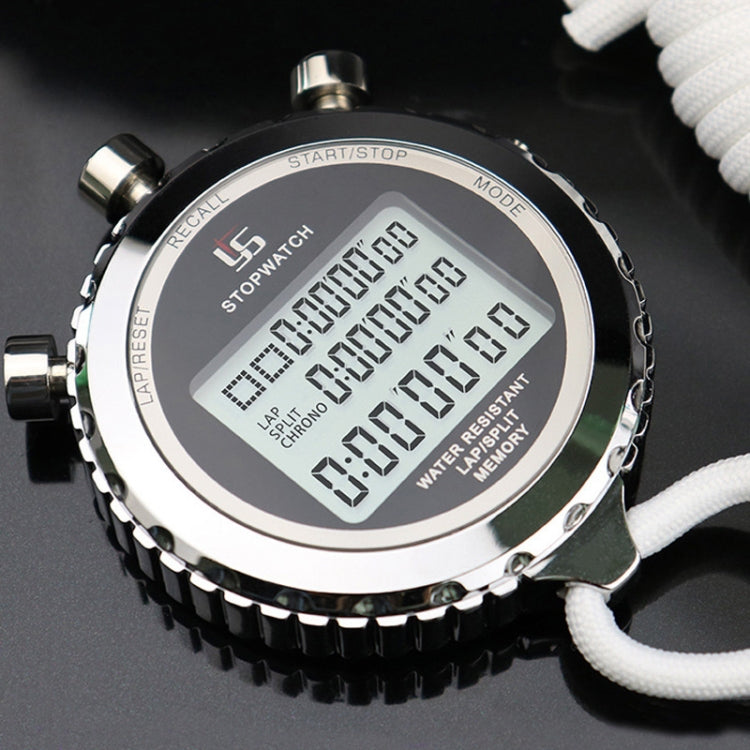 YS Metal Stopwatch 3 Rows Display Running Training Electronic Timers, Style: YS-5100 100 Memories - Pedometer by PMC TechLife | Online Shopping South Africa | PMC TechLife