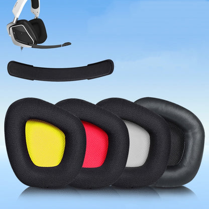 2 PCS Replacement Earpads for Corsair Void Pro Elite,Style: Black Protein Leather - Earmuff & Pad by PMC Jewellery | Online Shopping South Africa | PMC Jewellery