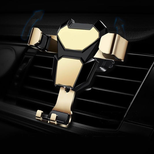 Universal Metal Gravity Car Phone Holder(Gold) - Car Holders by PMC Jewellery | Online Shopping South Africa | PMC Jewellery