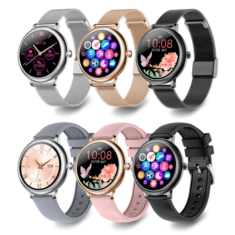 LOANIY CF80 1.08 Inch Heart Rate Monitoring Smart Bluetooth Watch, Color: Black Steel - Smart Watches by LOANIY | Online Shopping South Africa | PMC Jewellery | Buy Now Pay Later Mobicred