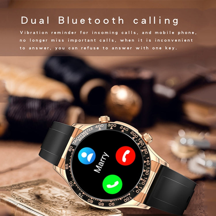 LOANIY E18 Pro Smart Bluetooth Calling Watch with NFC Function, Color: Gold Silicone - Smart Watches by LOANIY | Online Shopping South Africa | PMC Jewellery | Buy Now Pay Later Mobicred