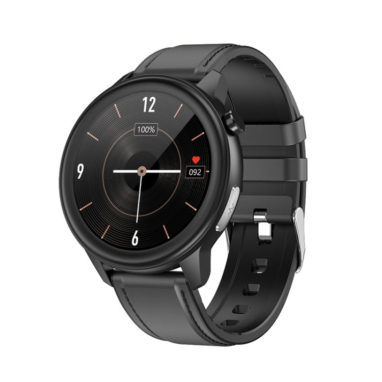LOANIY E80 1.3 Inch Heart Rate Detection Smart Watch, Color: Black Leather - free shipping - PMC TechLife - Order now!