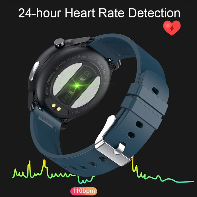 LOANIY E80 1.3 Inch Heart Rate Detection Smart Watch, Color: Black Steel - Smart Watches by LOANIY | Online Shopping South Africa | PMC Jewellery | Buy Now Pay Later Mobicred