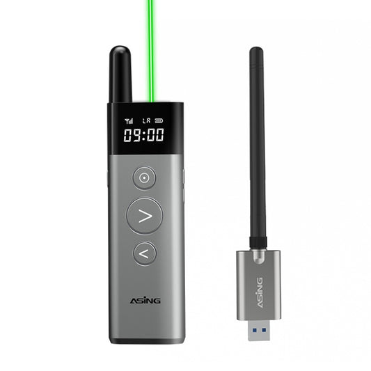 ASiNG A10 Green Light PPT Page Turning Pen Remote Control Presentation Pen, Capacity: 32G (Gray) -  by ASiNG | Online Shopping South Africa | PMC Jewellery | Buy Now Pay Later Mobicred