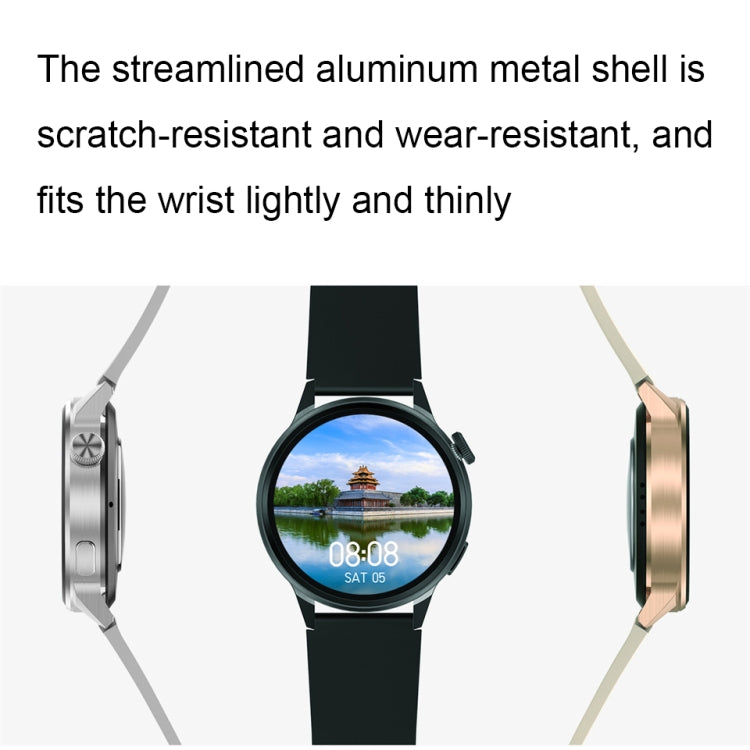 Wearkey DT4+ 1.36 Inch HD Screen Smart Call watch with NFC Function, Color: Silver Silicone - free shipping - PMC TechLife - Order now!