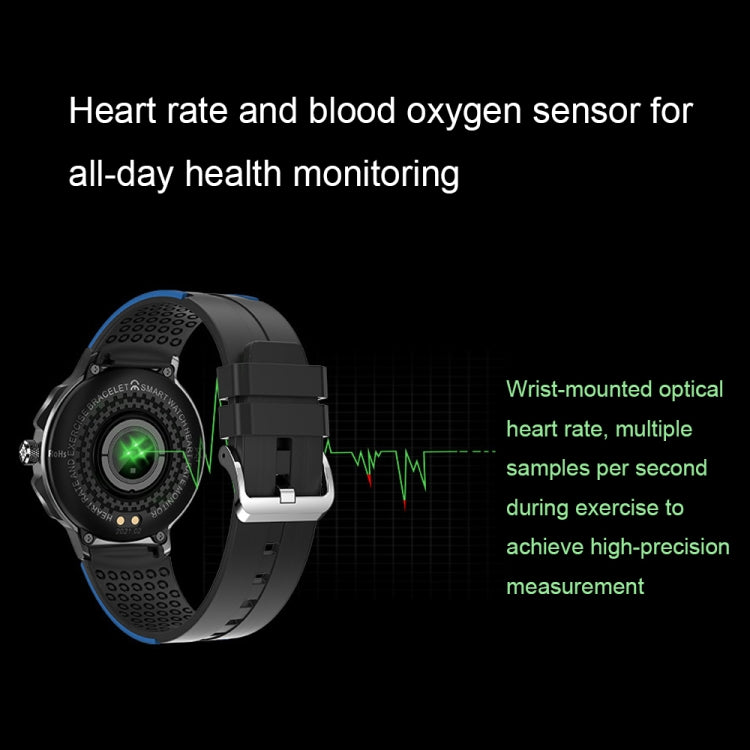 Wearkey E15 1.28 Inch Smart Heart Rate Monitoring Touch Screen Watch(Blue) - Smart Watches by Wearkey | Online Shopping South Africa | PMC Jewellery | Buy Now Pay Later Mobicred