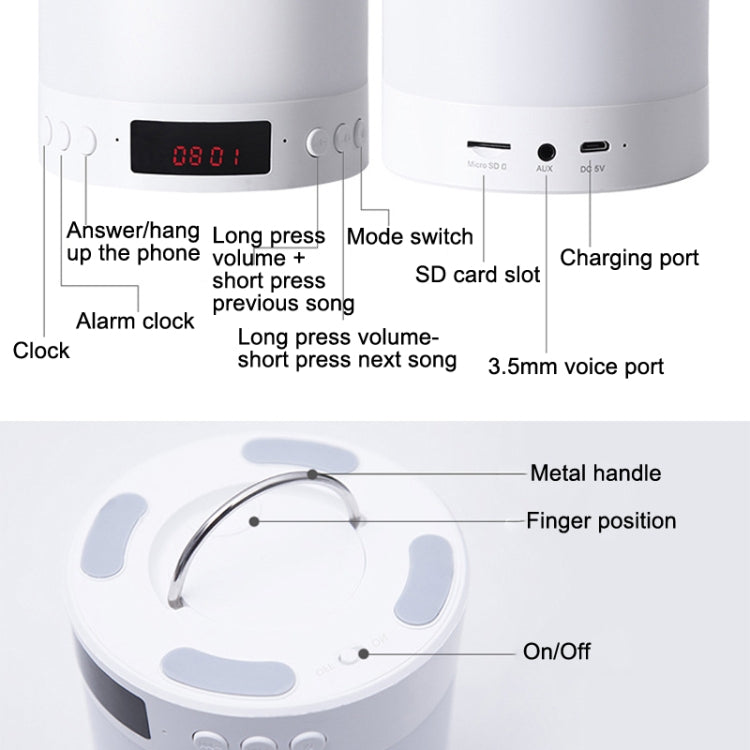 Bluetooth Speakers Pat Lights Charging Card Audio With Atmosphere Lamp(Ordinary Package) - Desktop Speaker by PMC TechLife | Online Shopping South Africa | PMC TechLife