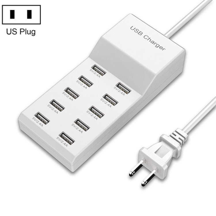 USB Multi-port Charger Mobile Phone Fast Charging Universal Fast Adapter 10 Interface US Plug - Multifunction Charger by PMC TechLife | Online Shopping South Africa | PMC TechLife