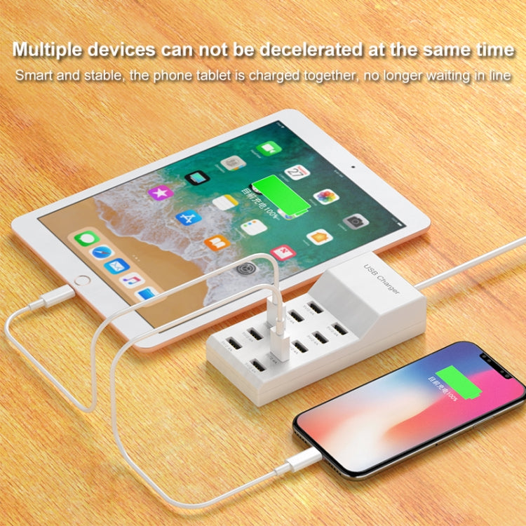USB Multi-port Charger Mobile Phone Fast Charging Universal Fast Adapter 10 Interface US Plug - Multifunction Charger by PMC TechLife | Online Shopping South Africa | PMC TechLife