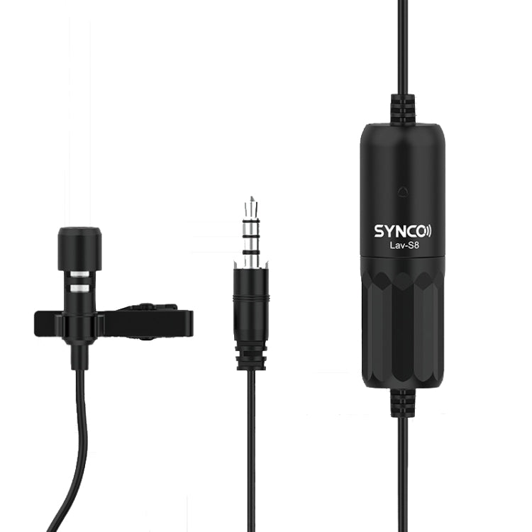 SYNCO S8 Lavalier Live Wired Microphone, Spec: Black + 8 Pin - Microphone by SYNCO | Online Shopping South Africa | PMC TechLife