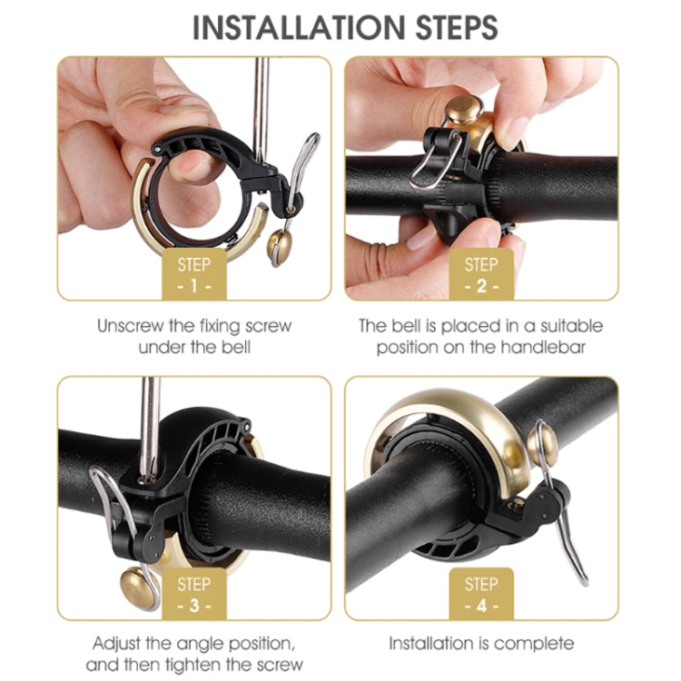 WEST BIKING Bicycle Retro Copper Bell Riding Crisp & Loud Bell(Gold) - free shipping - PMC TechLife - Order now!