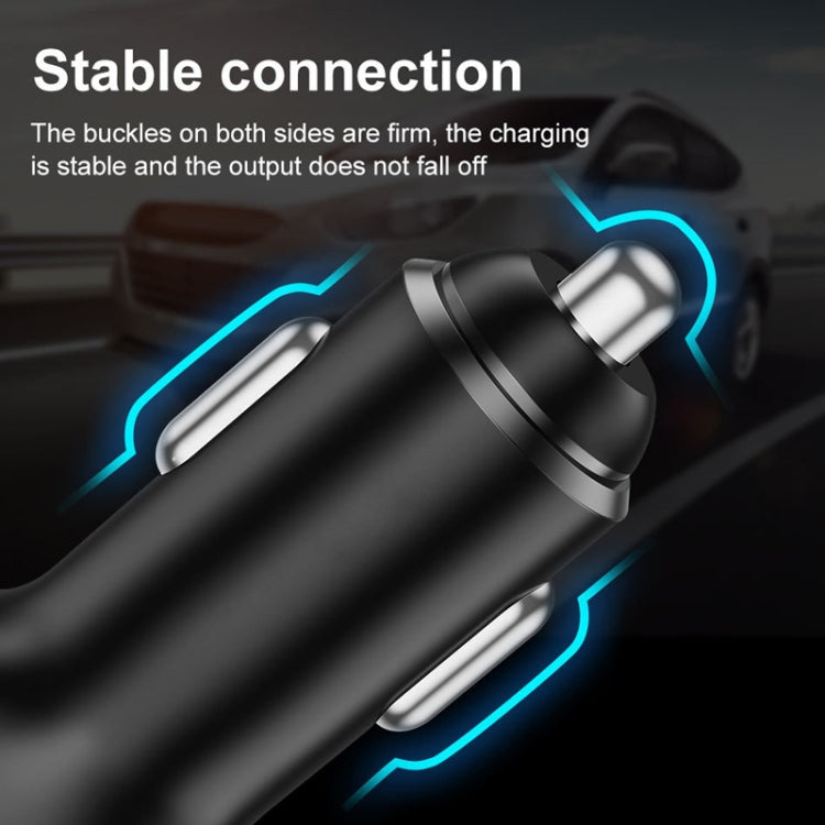 2PCS PD+2.4A Dual USB Car Charger, Style: 3 Ports (White) - Car Charger by PMC TechLife | Online Shopping South Africa | PMC TechLife