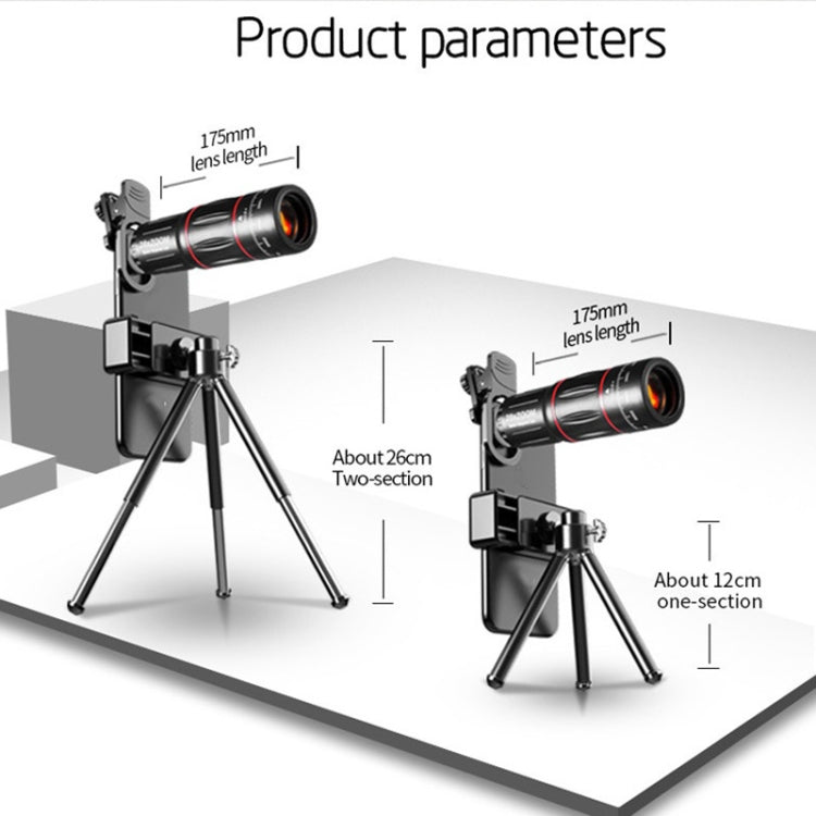 Mobile Phone Universal Lens Telescope 28X + Wide Angle 0.6X + Macro 20X + Fisheye 198 Degree Set - Combination Lens by PMC Jewellery | Online Shopping South Africa | PMC Jewellery