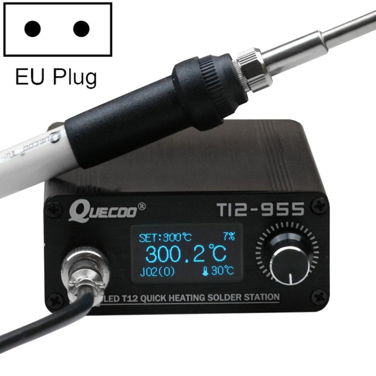 QUECOO 1.3-inch Screen Constant Temperature Soldering Iron, Set: EU Plug (955+M8) - Electric Soldering Iron by QUECOO | Online Shopping South Africa | PMC Jewellery | Buy Now Pay Later Mobicred