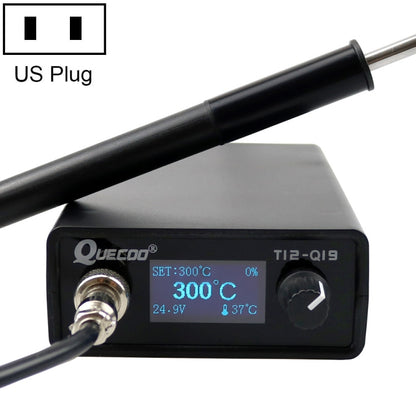 QUECOO 1.3 Inch Display Soldering Station with Handle, Set: US Plug (Q19+P9) - Electric Soldering Iron by QUECOO | Online Shopping South Africa | PMC Jewellery | Buy Now Pay Later Mobicred