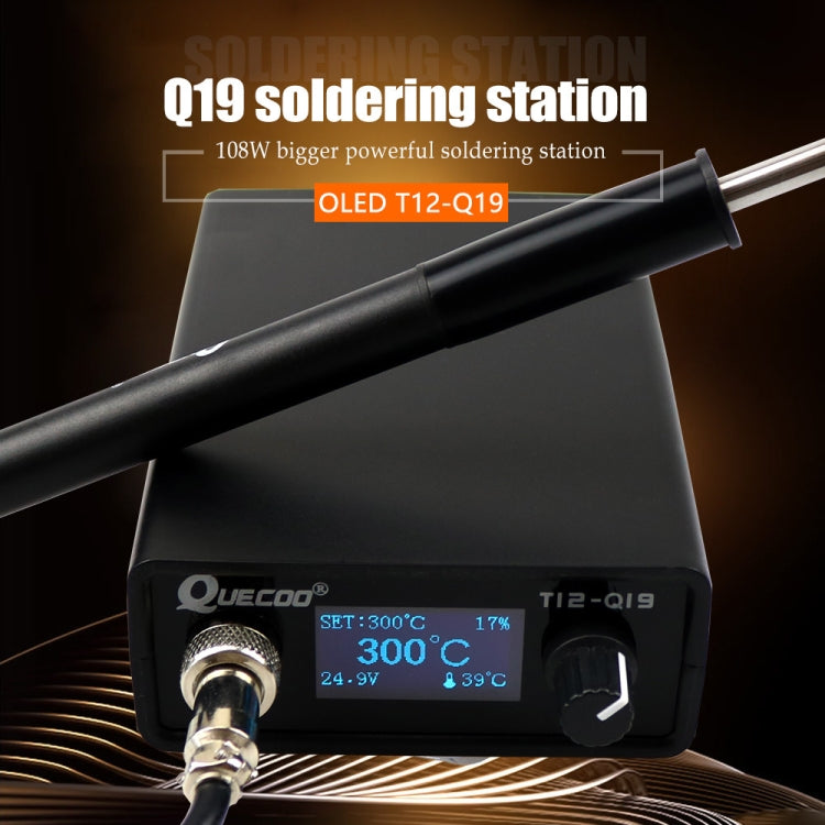 QUECOO 1.3 Inch Display Soldering Station with Handle, Set: US Plug (Q19+P9) - Electric Soldering Iron by QUECOO | Online Shopping South Africa | PMC Jewellery | Buy Now Pay Later Mobicred