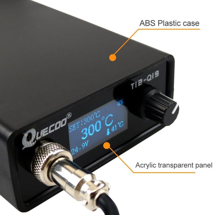 QUECOO 1.3 Inch Display Soldering Station with Handle, Set: US Plug (Q19+M8) - free shipping - PMC TechLife - Order now!