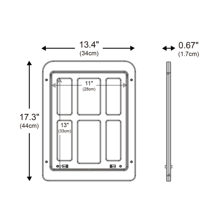 34cmx 44cm Pet Window Door Dog Cat Cave Anti-mosquito Pet Lattice Door(Black) - Pet Screen Doors by PMC Jewellery | Online Shopping South Africa | PMC Jewellery