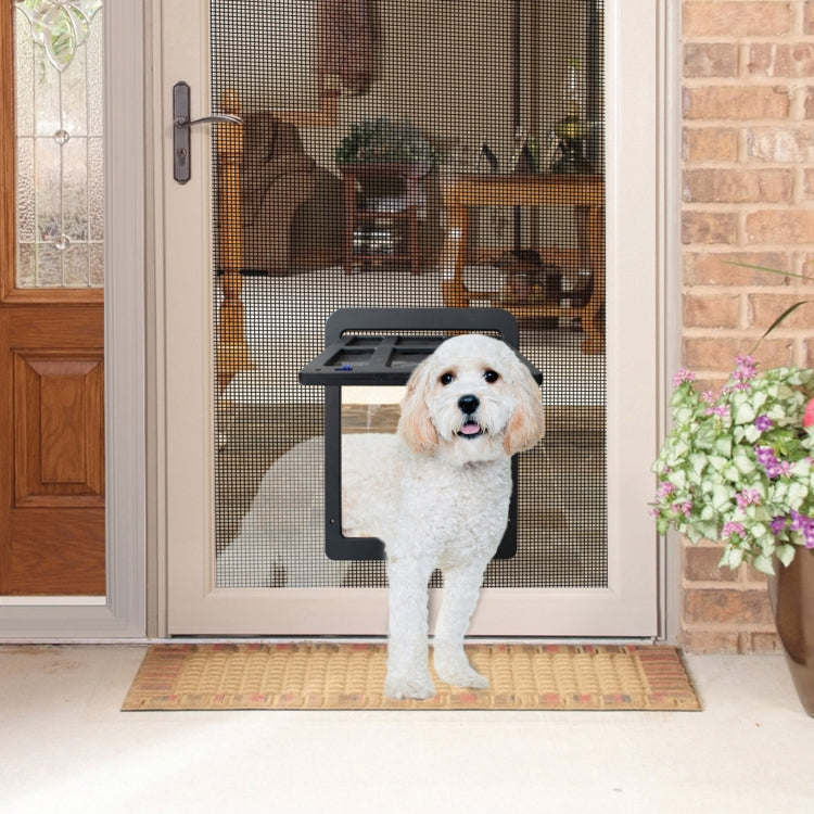 34cmx 44cm Pet Window Door Dog Cat Cave Anti-mosquito Pet Lattice Door(Black) - Pet Screen Doors by PMC Jewellery | Online Shopping South Africa | PMC Jewellery