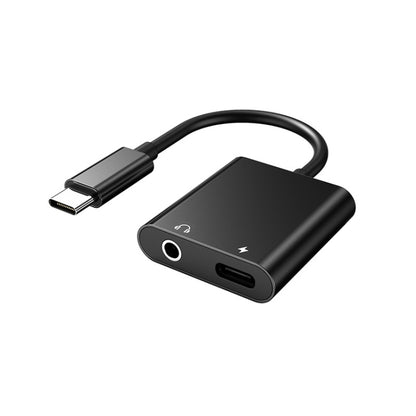 2 In 1 Type-C/USB-C PD 60W Digital Audio Adapter, Spec: Type-C+3.5mm (Black) - Type-C Adapter by PMC Jewellery | Online Shopping South Africa | PMC Jewellery