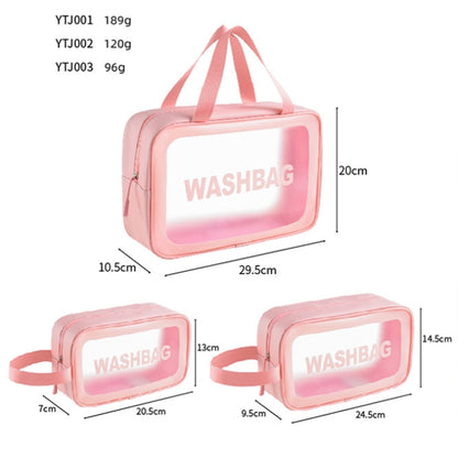 PVC Transparent Waterproof Portable Cosmetic Bag, Size: L (Pink) - Storage Boxes by PMC Jewellery | Online Shopping South Africa | PMC Jewellery