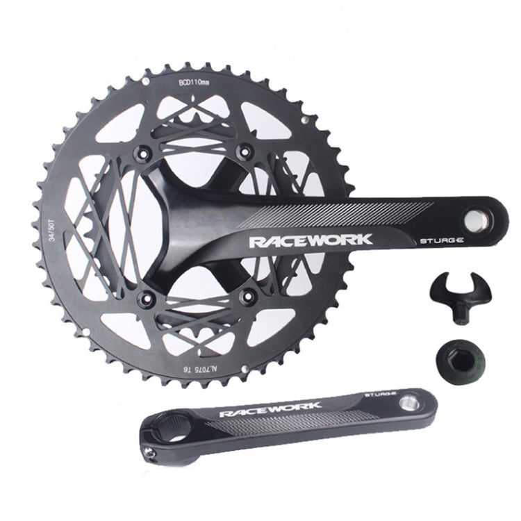 RACEWORK RKRFA Road Bike Aluminum Alloy 22-speed Crankset, Spec: 50-34T without BB - Bicycle Chains & Rounds by RACEWORK | Online Shopping South Africa | PMC Jewellery | Buy Now Pay Later Mobicred