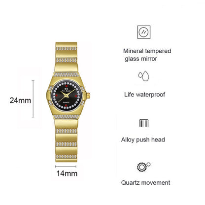 BS Bee Sister  FA1647 Classic Ladies Watch Diamond Wrist Watch(Golden White) - Alloy Watches by BS Bee Sister | Online Shopping South Africa | PMC Jewellery | Buy Now Pay Later Mobicred