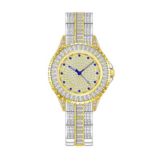 BS Bee Sister FA1686 Diamond Inlaid Ladies Watch Jewelry Chain Watch(Silver Golden) - Alloy Watches by BS Bee Sister | Online Shopping South Africa | PMC Jewellery | Buy Now Pay Later Mobicred