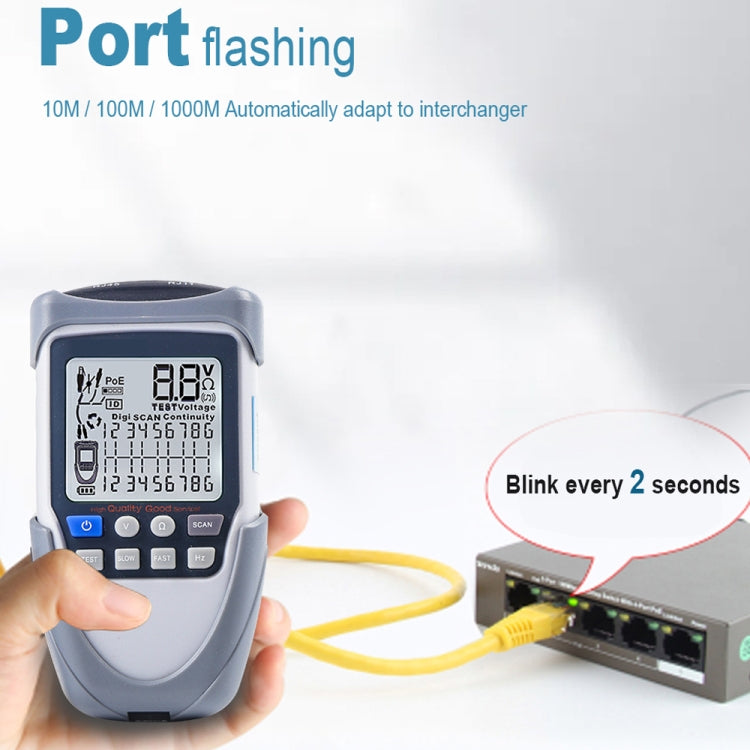 ET612 Network Cable Tester Wire Tracker Battery Voltage POE Test Multi-function Cable Tester - Current & Voltage Tester by PMC TechLife | Online Shopping South Africa | PMC TechLife