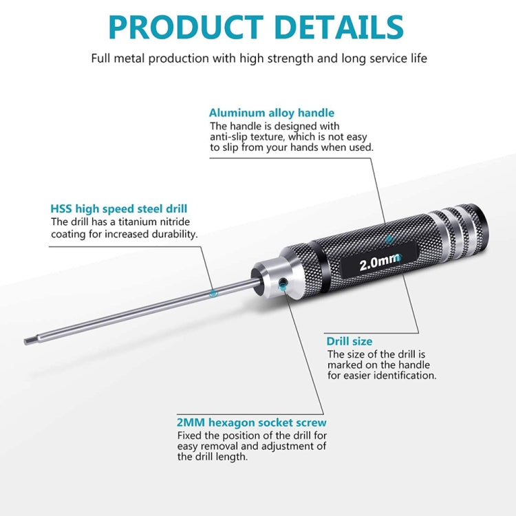 BRDRC 4 In 1 Drone Repair And Disassembly Tool Inner Hexagonal T6/T9 Screwdriver(Black) - Tools by BRDRC | Online Shopping South Africa | PMC TechLife | Buy Now Pay Later Mobicred