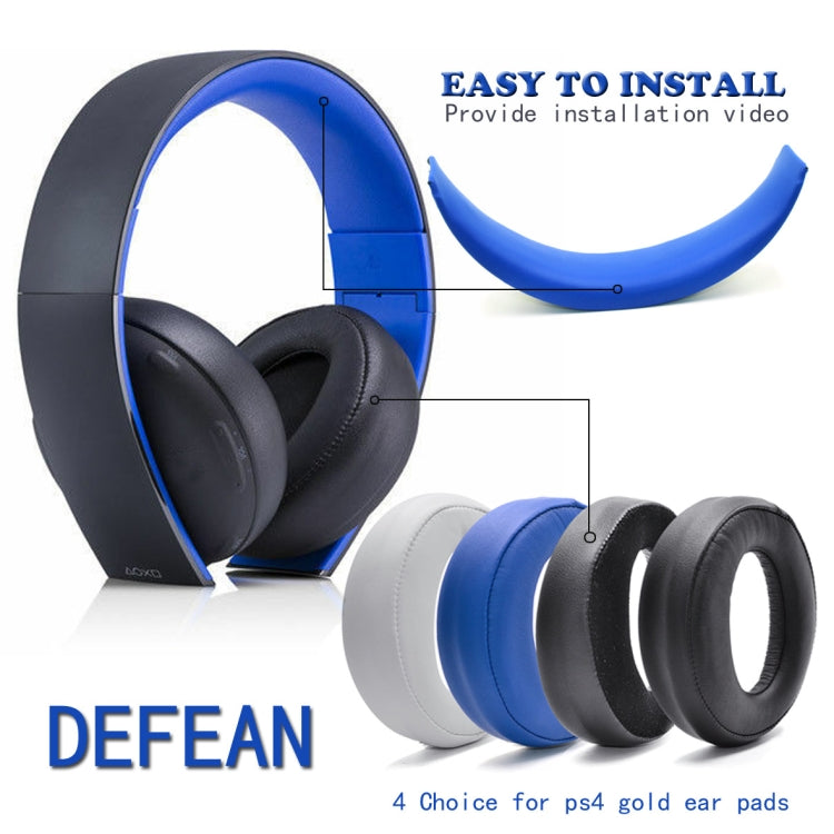 2 PCS Headphone Sponge Cover for SONY PS3 PS4 7.1 Gold,Style: Black Earpads - Earmuff & Pad by PMC TechLife | Online Shopping South Africa | PMC TechLife