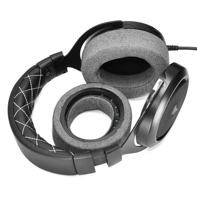 1Pair Earmuffs Earpads  for CORSAIR HS50 Pro HS60 Pro HS70 Pro(Grey Linen Thickened) - Earmuff & Pad by PMC Jewellery | Online Shopping South Africa | PMC Jewellery