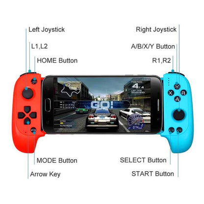 STK-7007F Wireless Bluetooth Stretch Gamepad Joystick For Android and IOS Phones(Red Blue) - Controller Gamepad by PMC Jewellery | Online Shopping South Africa | PMC Jewellery