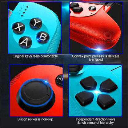 STK-7007F Wireless Bluetooth Stretch Gamepad Joystick For Android and IOS Phones(Red Blue) - Controller Gamepad by PMC Jewellery | Online Shopping South Africa | PMC Jewellery