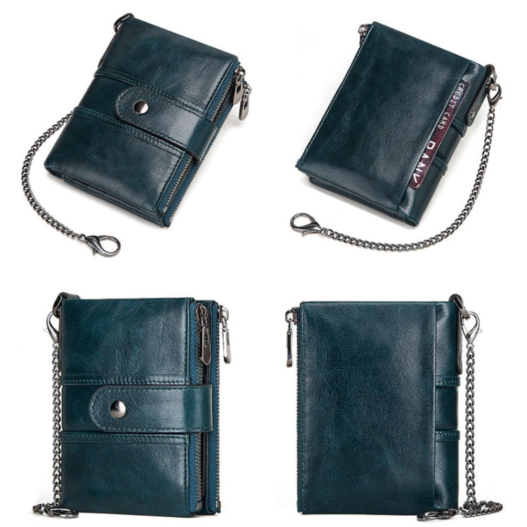 BP804 RFID Anti-Theft Wallet Multi-Function Buckle Zipper Retro Leisure Coin Purse(Khaki) - Antimagnetic RFID Package by PMC TechLife | Online Shopping South Africa | PMC TechLife | Buy Now Pay Later Mobicred