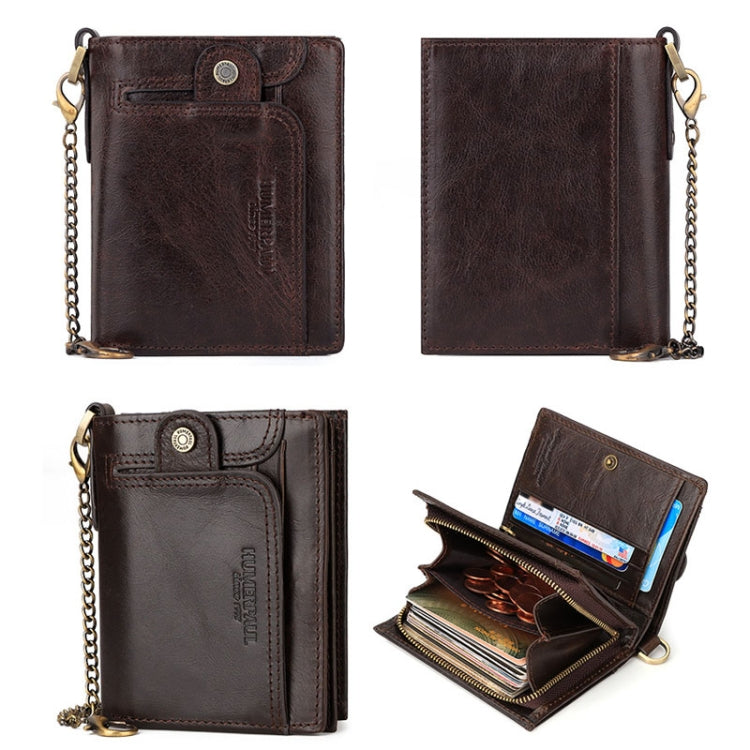 HUMERPAUL BP950 RFID Anti-Magnetic Men Wallet Large Capacity Multi-Card Solt Pocket(Brown) - Antimagnetic RFID Package by HUMERPAUL | Online Shopping South Africa | PMC Jewellery | Buy Now Pay Later Mobicred