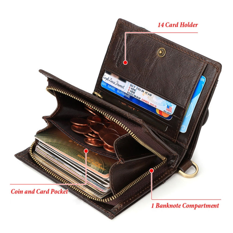 HUMERPAUL BP950 RFID Anti-Magnetic Men Wallet Large Capacity Multi-Card Solt Pocket(Black) - Antimagnetic RFID Package by HUMERPAUL | Online Shopping South Africa | PMC Jewellery | Buy Now Pay Later Mobicred