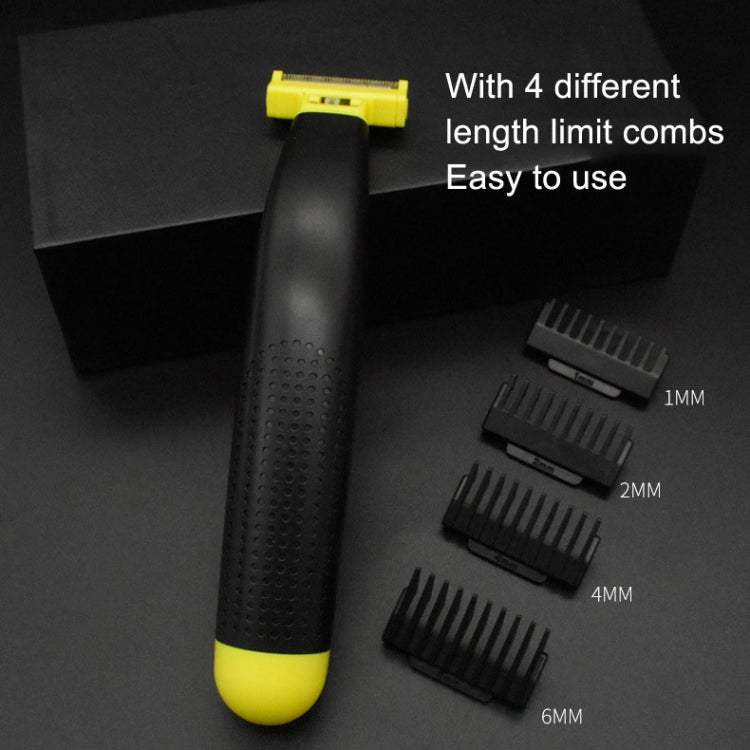 Electric Razor Portable USB Rechargeable Men Shaver(Yellow Black) - Electric Shavers by PMC TechLife | Online Shopping South Africa | PMC TechLife