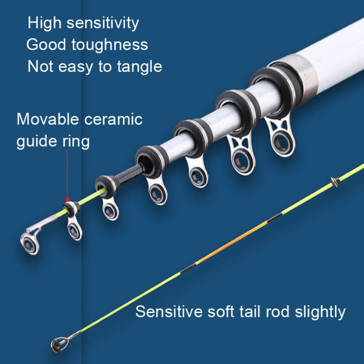 Soft Tailed Small Rod Retracting Short Raft Fishing Rod, Length: 2.1m - Fishing Rods & Accessories by PMC Jewellery | Online Shopping South Africa | PMC Jewellery