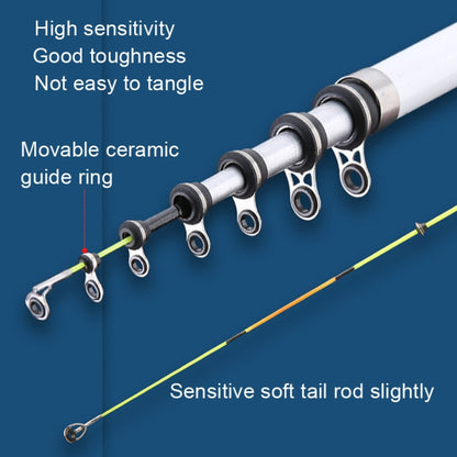 Soft Tailed Small Rod Retracting Short Raft Fishing Rod, Length: 2.1m - Fishing Rods & Accessories by PMC Jewellery | Online Shopping South Africa | PMC Jewellery