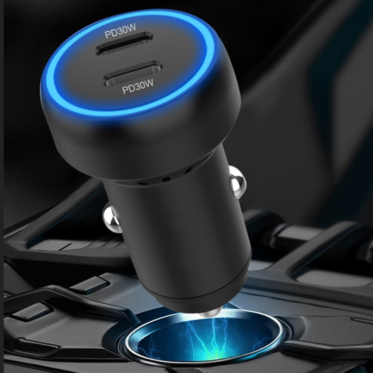 IBD352 Aluminum Alloy Dual Interface Car Charger, Spec: QC3.0 18W+PD 3.0 20W - Car Charger by PMC TechLife | Online Shopping South Africa | PMC TechLife