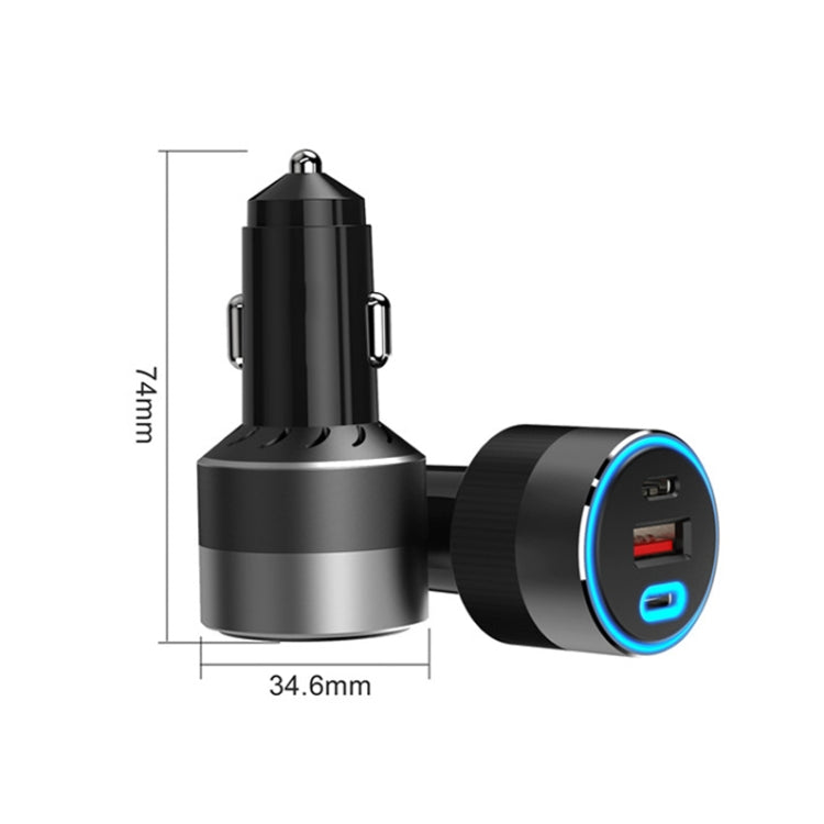 IBD353 Multifunctional Flame Retardant Car Phone Charger, Model: 2UC 66W - Car Charger by PMC TechLife | Online Shopping South Africa | PMC TechLife