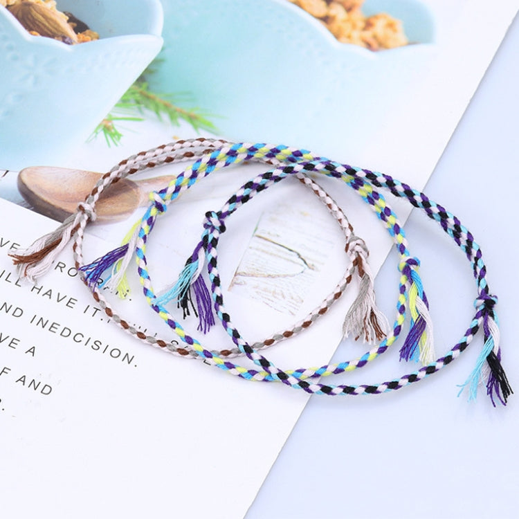 10pcs /Pack 1010-89 Four-strand Colorful Braided Rope Adjustable Bracelet(25) - Bracelets by PMC Jewellery | Online Shopping South Africa | PMC Jewellery | Buy Now Pay Later Mobicred