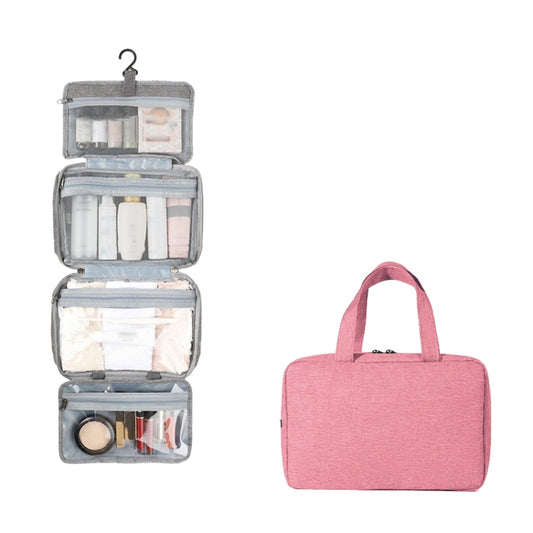 13552A Travel Waterproof Foldable Toiletry Bag Cosmetic Bag with Hook, Color: Pink - Storage Boxes by PMC Jewellery | Online Shopping South Africa | PMC Jewellery