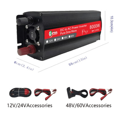 Gurxun 8000W High Power Household Car Sine Wave Inverter, Specification: 12V To 220V - Pure Sine Wave by Gurxun | Online Shopping South Africa | PMC Jewellery | Buy Now Pay Later Mobicred