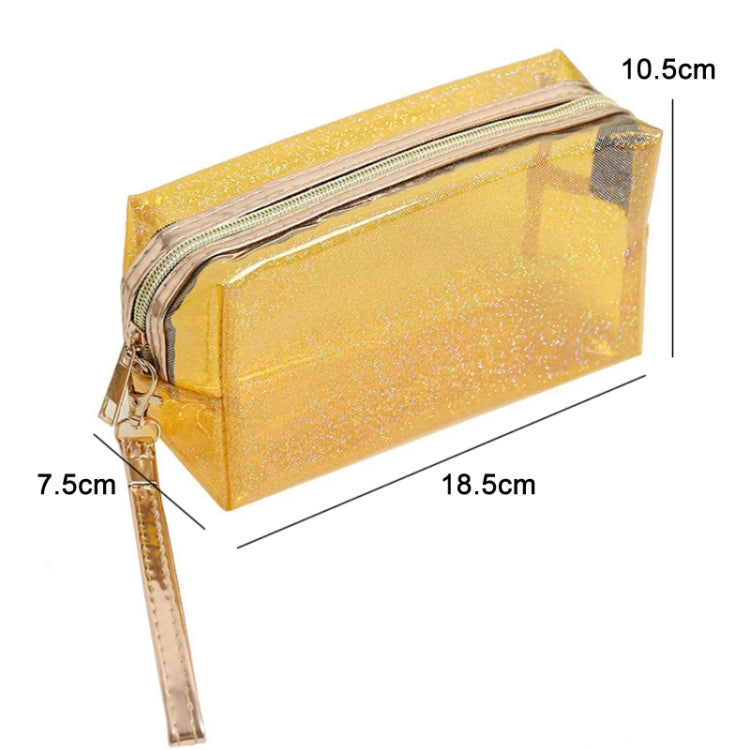 PVC Laser Transparent Portable Cosmetic Bag Travel Toiletry Bag(Green) - Storage Boxes by PMC Jewellery | Online Shopping South Africa | PMC Jewellery