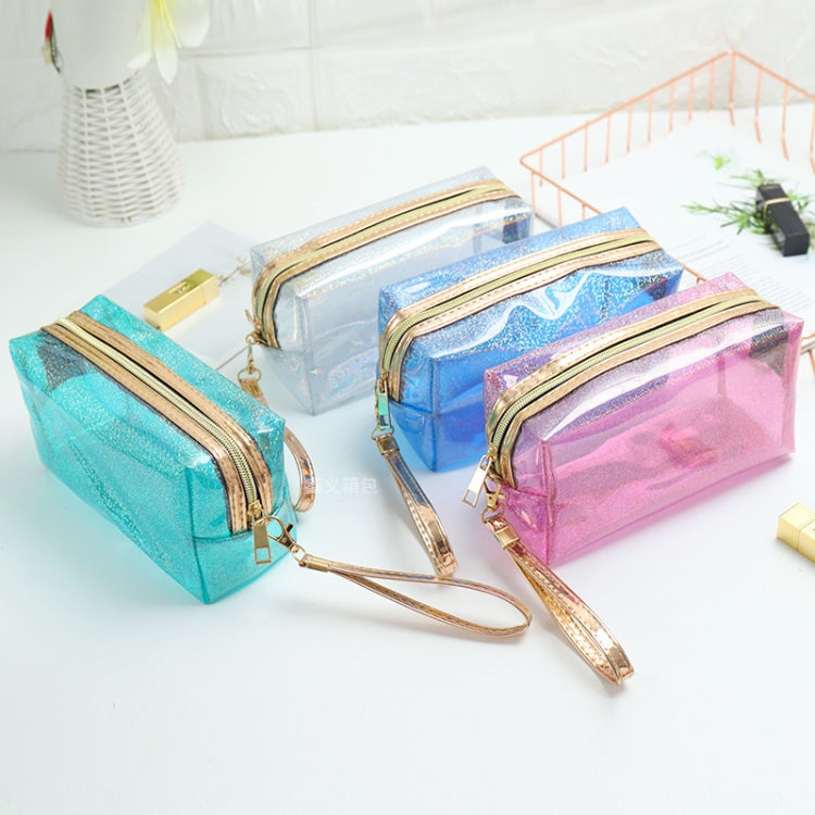 PVC Laser Transparent Portable Cosmetic Bag Travel Toiletry Bag(Green) - Storage Boxes by PMC Jewellery | Online Shopping South Africa | PMC Jewellery