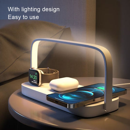 UD10 Mobile Phone Wireless Charger With Small Night Light, For iPhone&iWatch&AirPods(White) - Multifunction Charger by PMC Jewellery | Online Shopping South Africa | PMC Jewellery