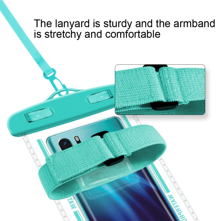 2 PCS Armband Style Transparent Waterproof Cell Phone Case Swimming Cell Phone Bag(Macaron Blue) - Waterproof Bag by PMC Jewellery | Online Shopping South Africa | PMC Jewellery